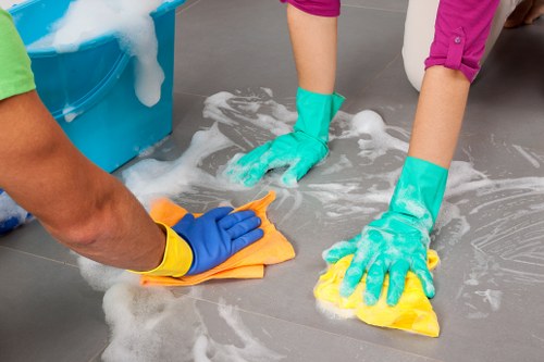 Clean and organized corporate meeting room after office cleaning
