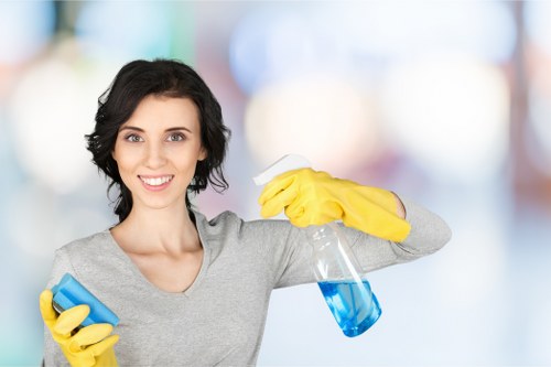 A bright living room showing the value of domestic cleaning