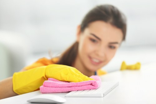 Worker wearing personal protective equipment during a task